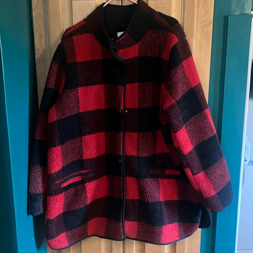 Buffalo Plaid Sherpa Jacket